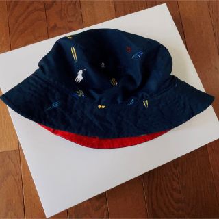 ポロラルフローレン(POLO RALPH LAUREN)の未使用ポロラルフローレン バケットハットキャップ2way赤ネービー 57cm(ハット)