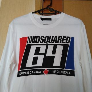 ディースクエアード(DSQUARED2)の【DSQUARED2】★【ビッグロゴ】★【希少デザイン】【ロンT】【ホワイト】(Tシャツ/カットソー(七分/長袖))