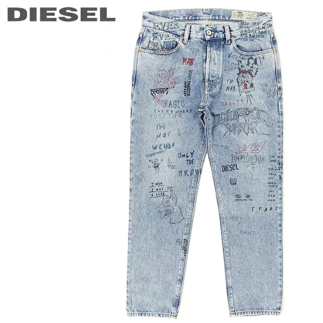 DIESEL(ディーゼル)のDIESEL デニムパンツ 30インチ　ヴィンテージウォッシュ加工 スリムブルー メンズのパンツ(デニム/ジーンズ)の商品写真