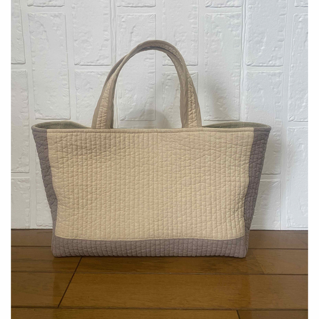 WEB限定カラー有 ヌビバッグ バイカラー ベージュ系 トートバッグ小