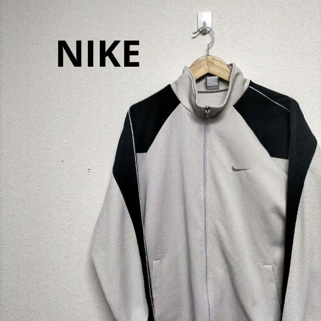 NIKE　ナイキ　00s トラックトップ　ブラック　ベージュ　ツートン　ＸＬ メンズのトップス(ジャージ)の商品写真