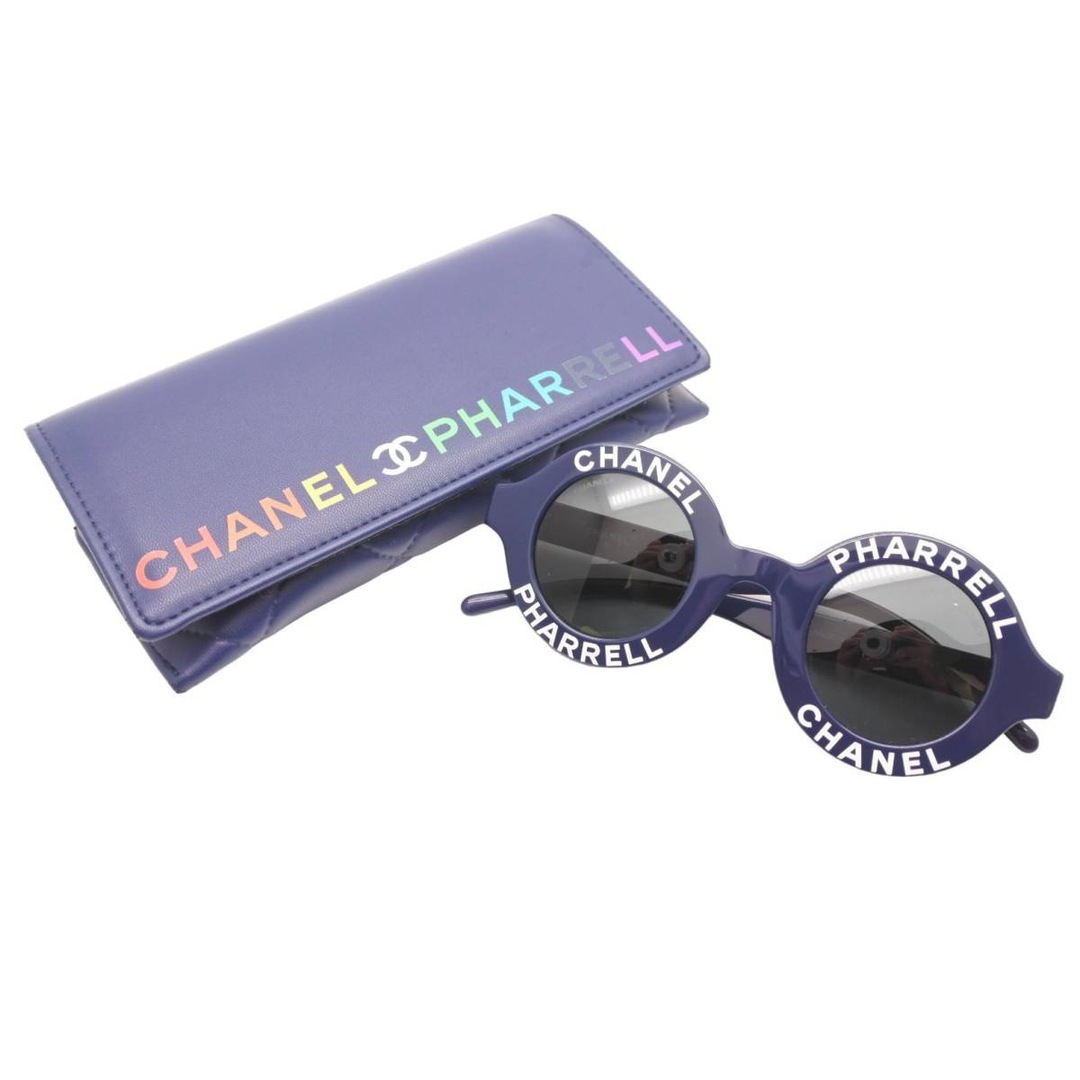 CHANEL - 極美品 CHANEL×PHARRELL シャネル×ファレル サングラス ネイビー 71314A SPW21 中古 48506