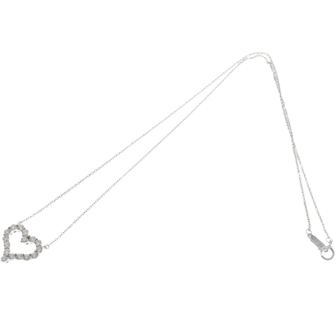 (新品仕上げ済）ティファニー TIFFANY センチメンタル ハート ダイヤ ネックレス PT950 × ダイヤモンド 16石 ペンダント 8993
