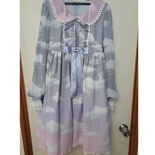 アンジェリックプリティー(Angelic Pretty)の3点セット　アンジェリックプリティ　ミスティスカイ　misty　sky(ひざ丈ワンピース)