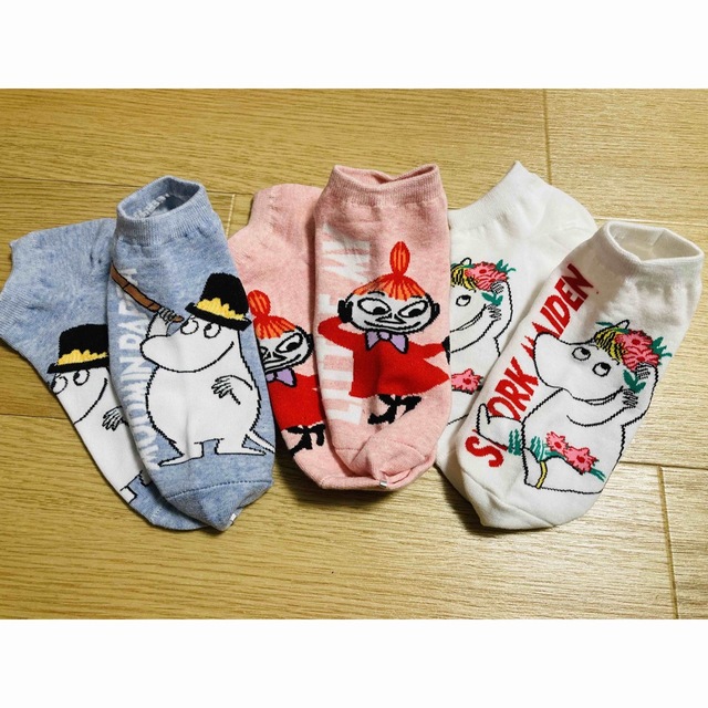 MOOMIN(ムーミン)の【くつ下3個セット】 レディースのレッグウェア(ソックス)の商品写真