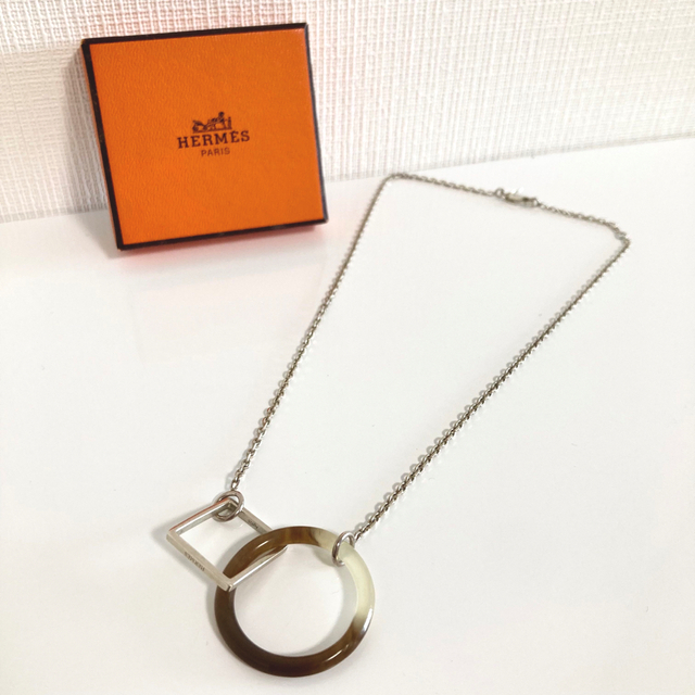 Hermes(エルメス)の激レア☆HERMES ネックレス シルバー バッファローホーン 極美品☆ レディースのアクセサリー(ネックレス)の商品写真