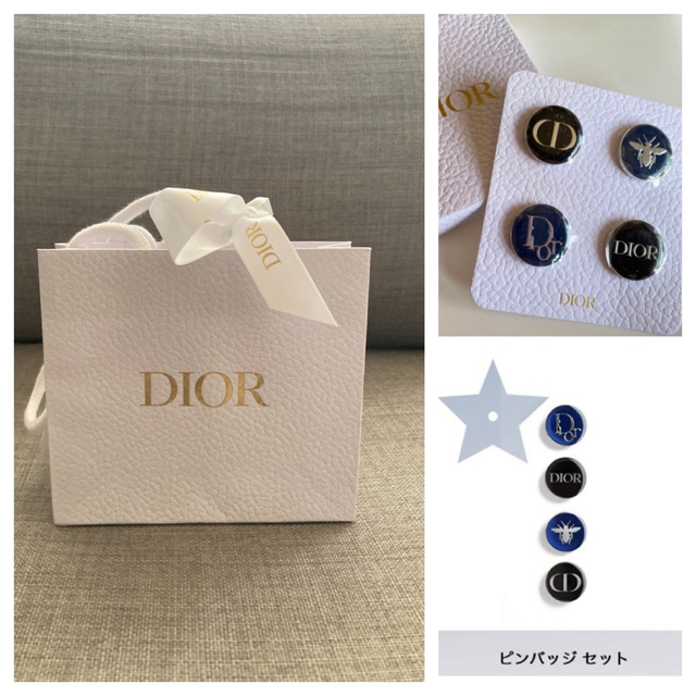 楽ギフ_包装】 Dior ノベルティ ピンバッジ DIOR - ノベルティグッズ