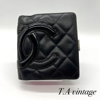 シャネル(CHANEL)の美品！シャネル　カンボンライン　がま口　折り財布(財布)