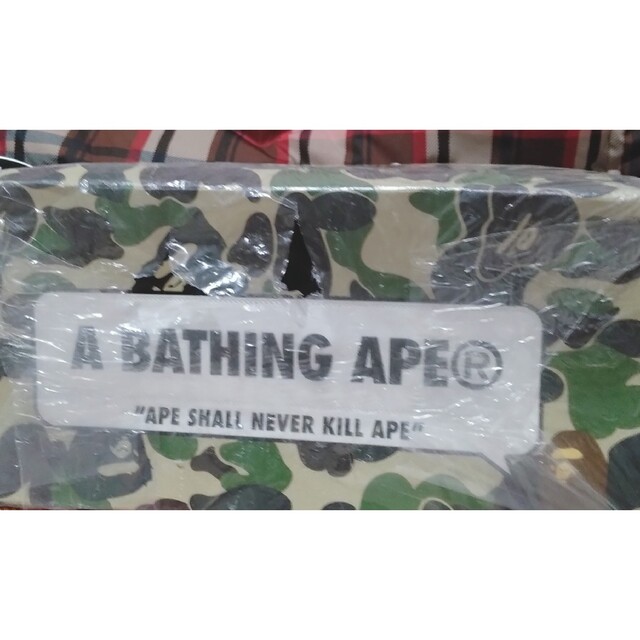 A BATHING APE(アベイシングエイプ)の☆A BATHING APE✨ABCサル迷彩柄ティッシュボックス 緑 ☆ エンタメ/ホビーのコレクション(その他)の商品写真