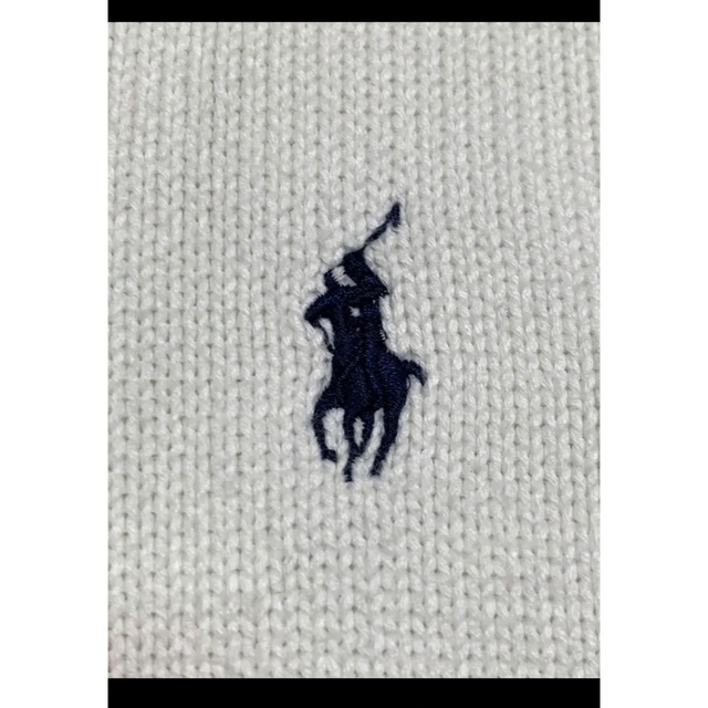 Ralph Lauren(ラルフローレン)のラルフローレン ファスナー ニット カーディガン ホワイト NO1128 レディースのトップス(カーディガン)の商品写真