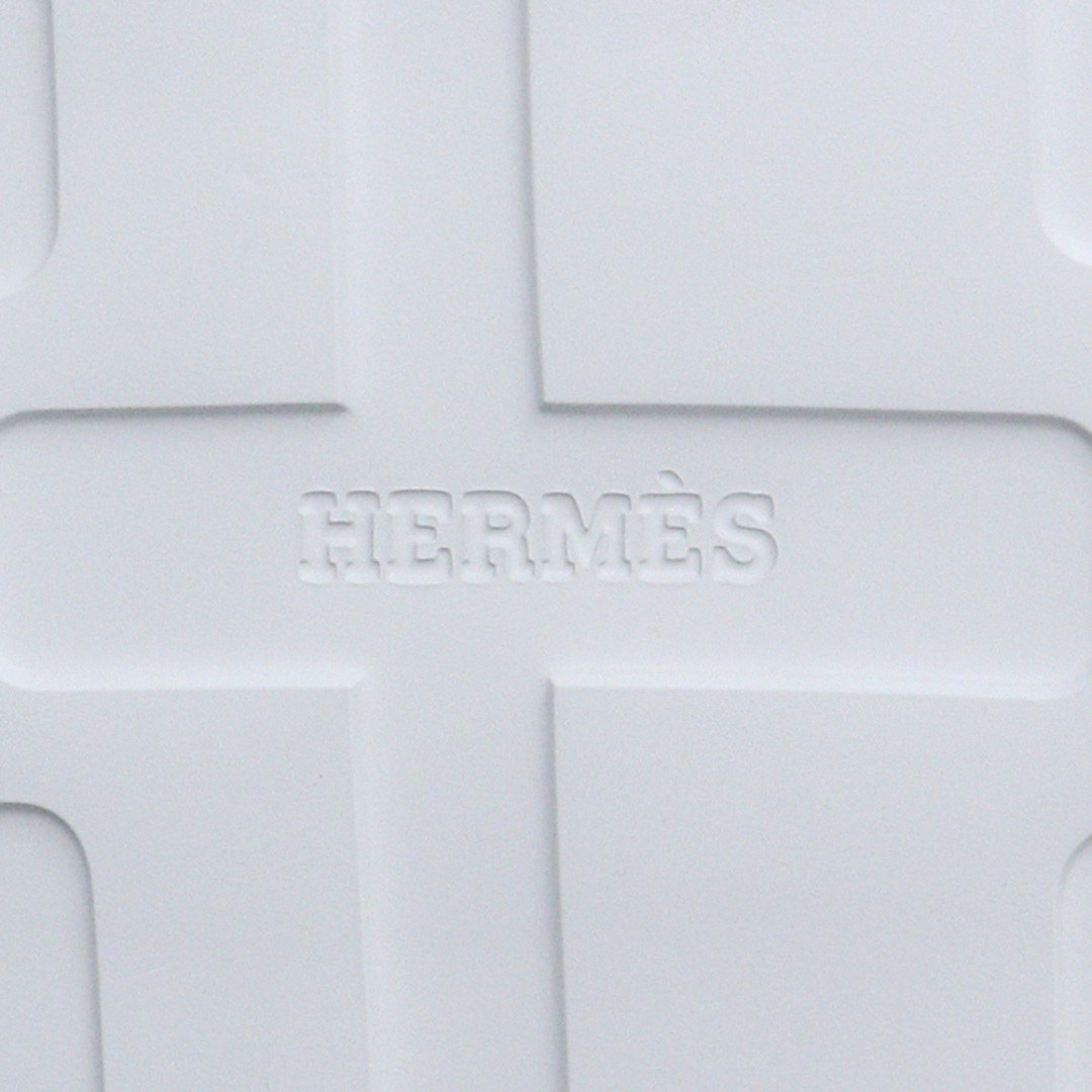 エルメス エニド サンダル 37 24cm カーフスキン レザー ラバー Blanc ブラン ホワイト 白 箱付 HERMES（新品・未使用品）