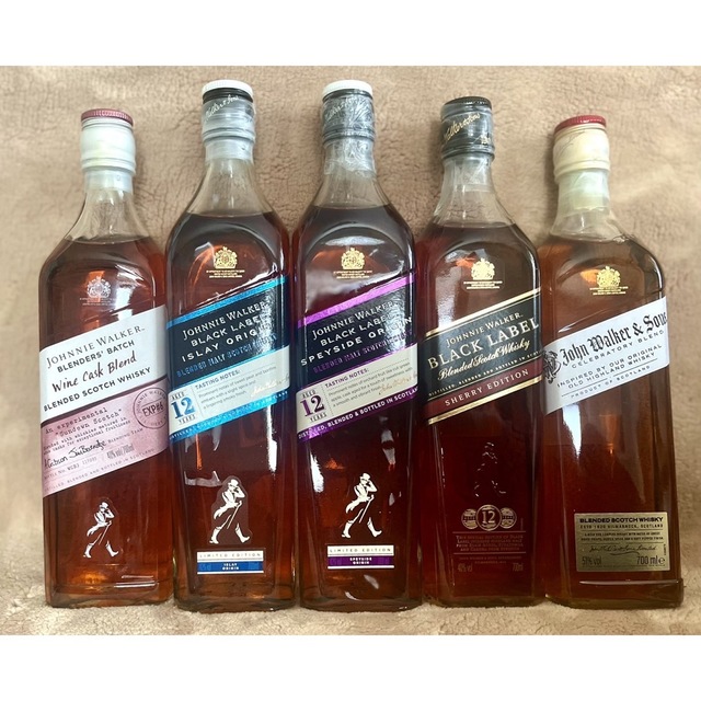 箱有り JOHNNIEWALKER ウィスキー ジョニーウォーカー 5本 セット 新着