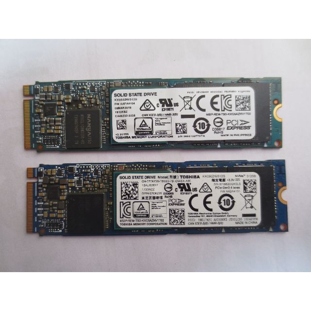 M.2  2280  NVMe  SSD  512GB  2枚セット