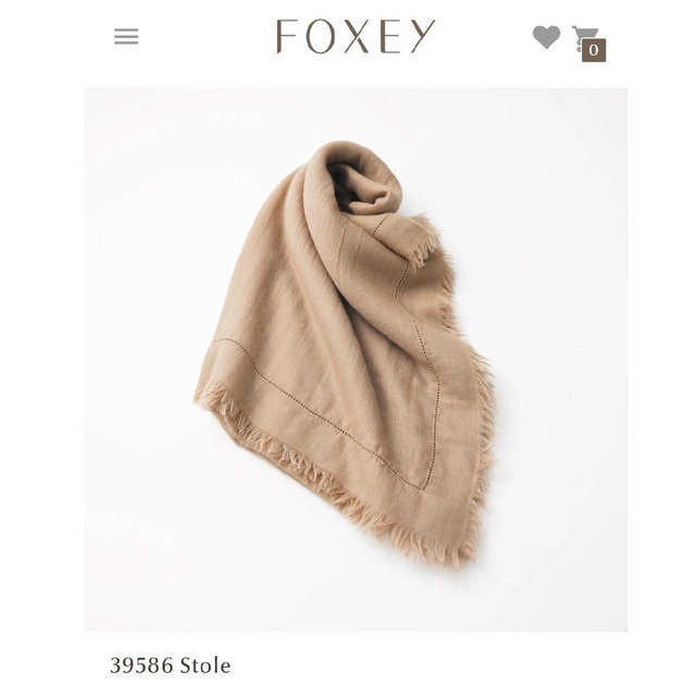 FOXEY(フォクシー)のフォクシー カシミヤシルクストール ベージュ フリーサイズ レディースのファッション小物(ストール/パシュミナ)の商品写真