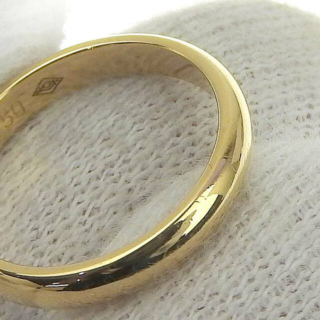 Cartier(カルティエ)の【本物保証】 箱・保付 新品同様 カルティエ CARTIER クラシックウェディングリング 指輪 K18YG 1Pダイヤモンド #44 4号 結婚指輪 婚約指輪 レディースのアクセサリー(リング(指輪))の商品写真
