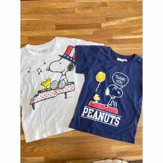 スヌーピー(SNOOPY)のスヌーピー 110cm半袖Tシャツ2枚セット(Tシャツ/カットソー)