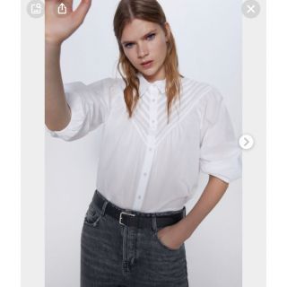 ザラ(ZARA)のZARA シャツ カラークロップドシャツ(シャツ/ブラウス(長袖/七分))