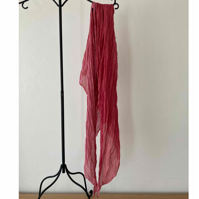 PRIDE(プライド)のピンク　綿ストール　プリデビス（プライド） レディースのファッション小物(マフラー/ショール)の商品写真