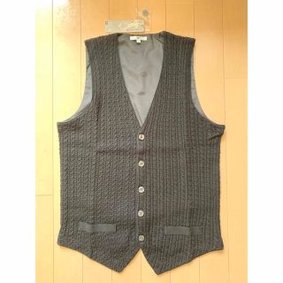 【新品S】スーツセレクト SUIT SELECT ベスト◆ブラック黒Merino(ベスト)