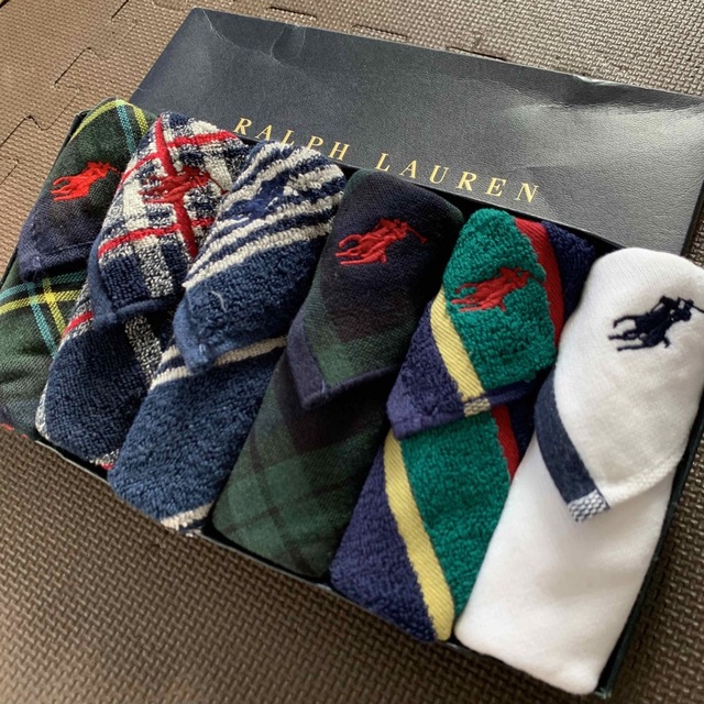 Ralph Lauren(ラルフローレン)のクーポン使えます・大人気・まとめ買いOK！ラルフローレン ガーゼタオルハンカチ メンズのファッション小物(ハンカチ/ポケットチーフ)の商品写真