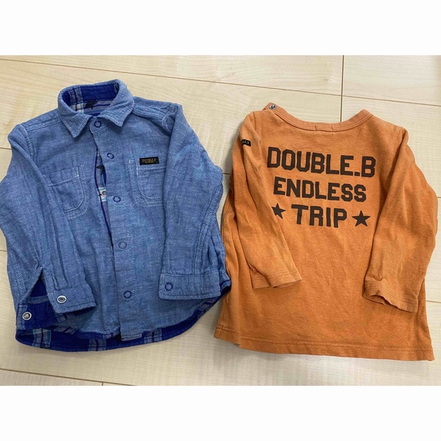 DOUBLE.B(ダブルビー)のダブルビー　長袖セット　90 キッズ/ベビー/マタニティのキッズ服男の子用(90cm~)(Tシャツ/カットソー)の商品写真