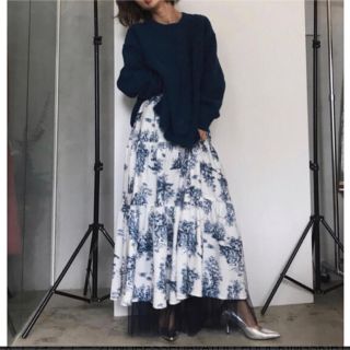 アメリヴィンテージ(Ameri VINTAGE)のタグ付きamerivintage AVA TULLE DOCKING SKIRT(ロングスカート)