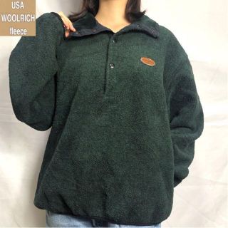 ウールリッチ(WOOLRICH)のUSA製 ウールリッチ☆スナップTフリース 古着90s ゆるだぼ 革タグ bk9(ブルゾン)