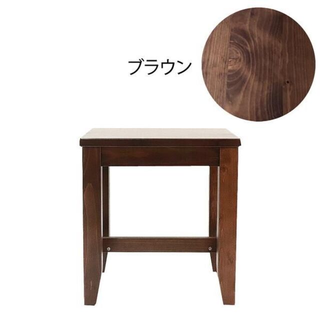 TIR ST40　スツール　1個　置物台　ホワイト　幅40㎝ TIR ST40 スツール 1個 置物台 ブラウン 幅40㎝の通販 by