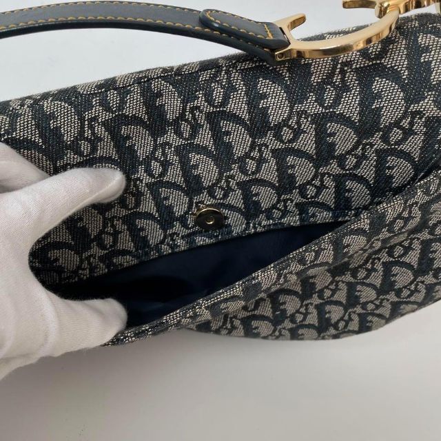 極美品 ディオール サドルバッグ トロッター キャンバス