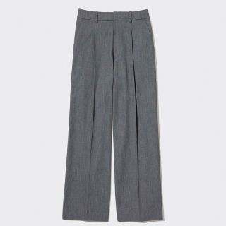 ユニクロ(UNIQLO)のタックワイドパンツ　丈長め　75cm(その他)