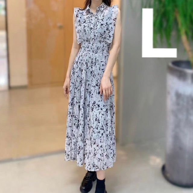 フリルプリーツワンピース ピンクzara SNIDEL GU スナイデル 小花
