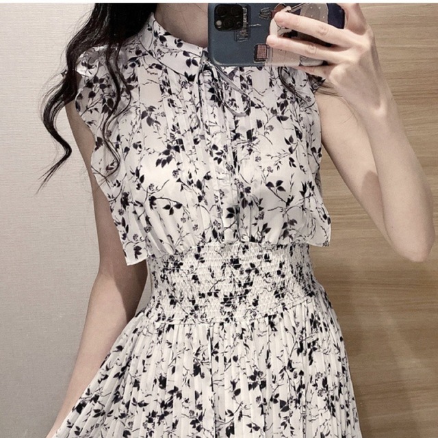 フリルプリーツワンピース ピンクzara SNIDEL GU スナイデル 小花