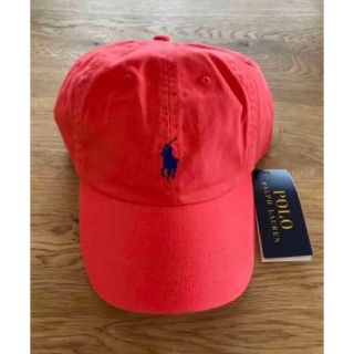 ポロラルフローレン(POLO RALPH LAUREN)のPOLO ラルフローレン　キャップ　コーラル　米国購入　新品(キャップ)