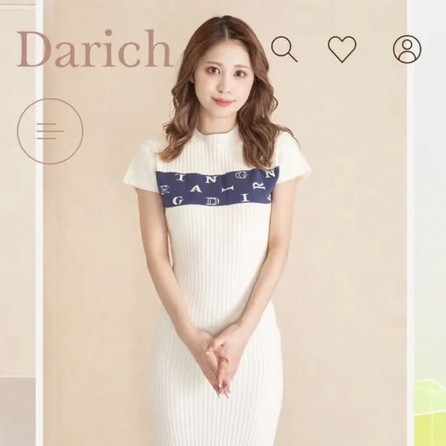 darich ランダムロゴポイントニットロングワンピース 1