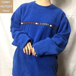 トミーヒルフィガー(TOMMY HILFIGER)のトミーヒルフィガー☆フリース 旧タグ 古着 90s ゆるだぼ デカロゴ bm7(スウェット)