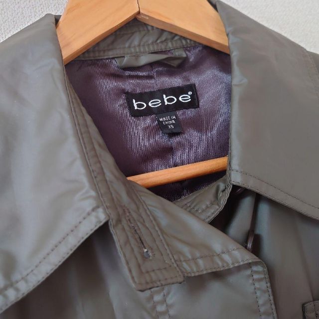 BeBe(ベベ)のUSA bebe ビビ ナイロン ウーブン トレンチ風 コート レディースのジャケット/アウター(ナイロンジャケット)の商品写真