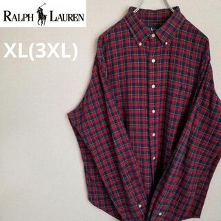 ラルフローレン(Ralph Lauren)の古着RalphLauren ラルフローレン長袖 チェック XL（3XL～4XL）(シャツ)