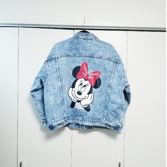 H&M DISNEY ミニーちゃん ビッグシルエット デニムジャケット Gジャン