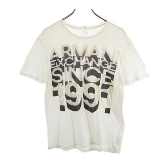 アルマーニエクスチェンジ(ARMANI EXCHANGE)のアルマーニエクスチェンジ ロゴプリント 半袖 Tシャツ M オフホワイト系 ARMANI EXCHANGE メンズ 【中古】  【230429】 メール便可(Tシャツ/カットソー(半袖/袖なし))