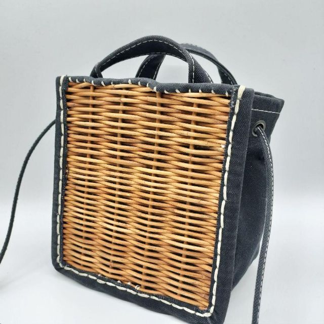 美品✨エバゴス 2way ショルダーバッグ かご袋 ショルダー ブラック