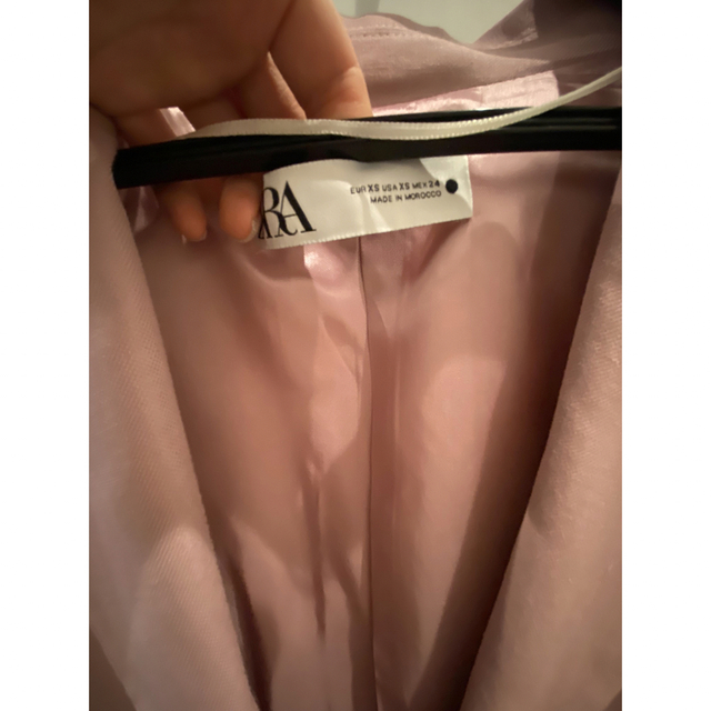 ZARA(ザラ)のZARA ザラ　ジャケット　ピンク　リネン　新品未使用タグ付き レディースのジャケット/アウター(テーラードジャケット)の商品写真