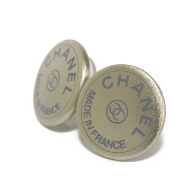 シャネル ココボタン CHANEL ロゴ 99A ヴィンテージ ココマーク グレー