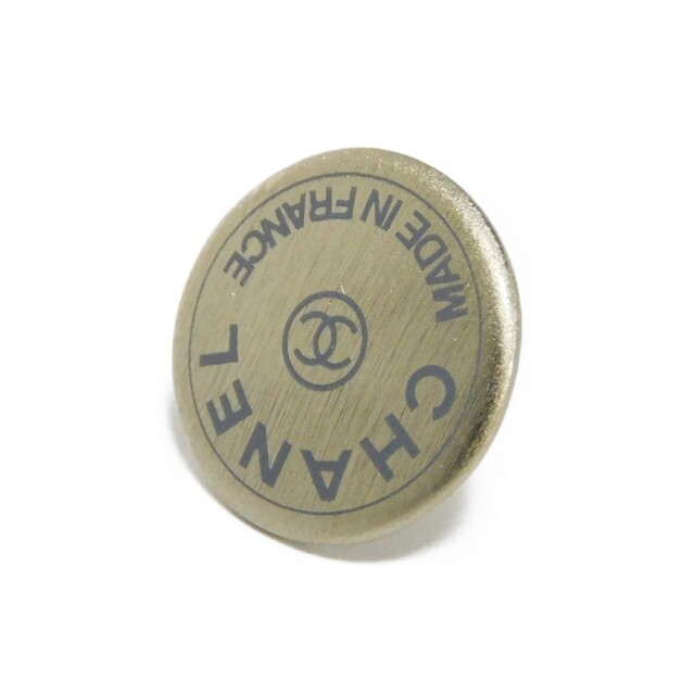シャネル ココボタン CHANEL ロゴ 99A ヴィンテージ ココマーク グレー