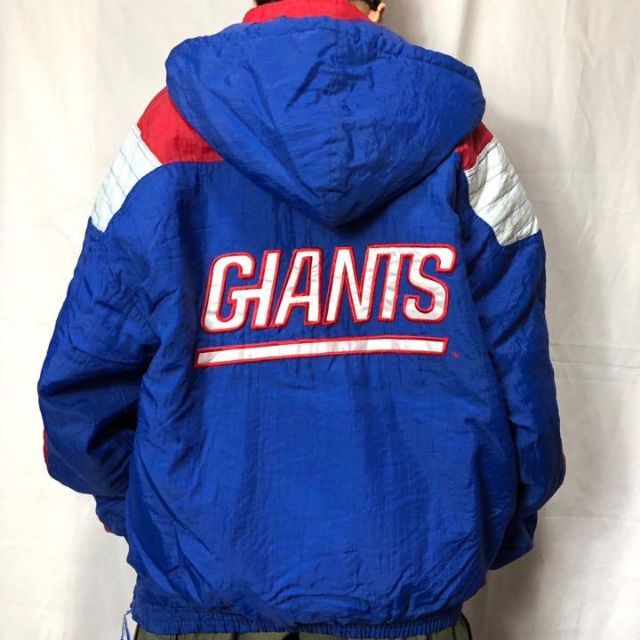 STARTER(スターター)のNFL☆中綿ジャケット 古着 90s ゆるだぼ デカロゴ希少ハーフジップ br5 メンズのジャケット/アウター(ブルゾン)の商品写真