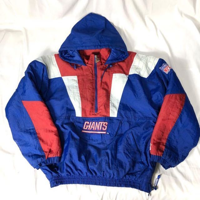 STARTER(スターター)のNFL☆中綿ジャケット 古着 90s ゆるだぼ デカロゴ希少ハーフジップ br5 メンズのジャケット/アウター(ブルゾン)の商品写真