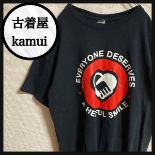 ギルタン(GILDAN)の【アメリカ古着】GILDAN 半袖 tシャツ プリント ロゴ ブラック L(Tシャツ/カットソー(半袖/袖なし))