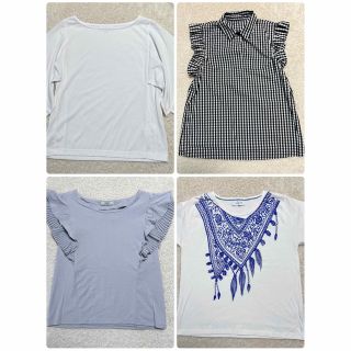 ザラ(ZARA)のトップス4点セット　S〜M相当(Tシャツ(半袖/袖なし))