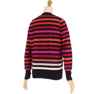 美品 ソニアリキエル SONIA RYKIEL ニット カーディガン ロングスリーブ ウール カシミヤ トップス レディース 40(M相当) レッド/ボルドー