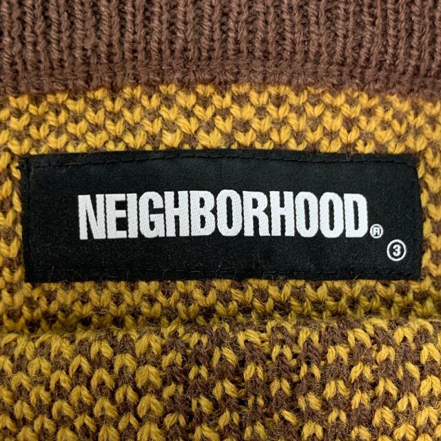 NEIGHBORHOOD(ネイバーフッド)のネイバーフッド 21AW ジャガード ニット セーター ブラウン Size M メンズのトップス(ニット/セーター)の商品写真