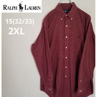 古着RalphLauren ラルフローレン長袖 チェック L（2XL～）ゆるだぼ(シャツ)